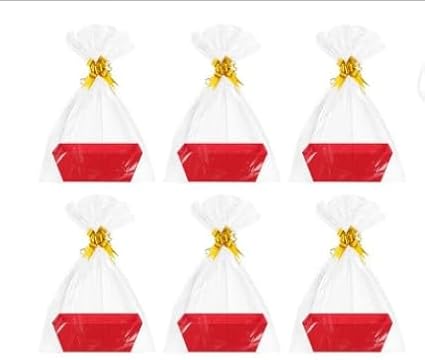 6PACK Red Baskets For Gifts Empty