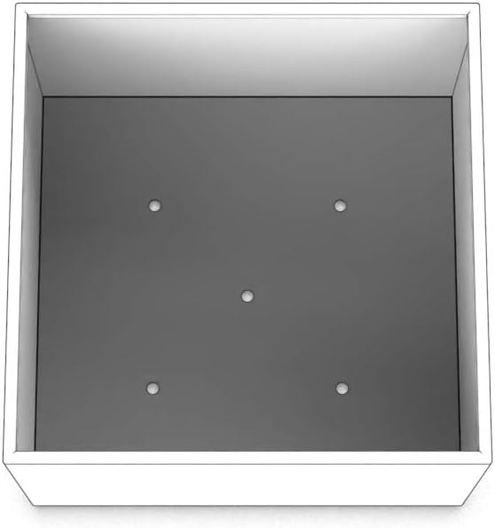Plantercraft Powder-Coated Aluminum Planter Box - Square Cube - Metal All Weather | Indoor Outdoor Commercial Residential | Made in USA | Fully Assembled