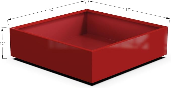 Plantercraft Powder-Coated Aluminum Planter Box - Square Cube - Metal All Weather | Indoor Outdoor | Made in USA | Fully Assembled