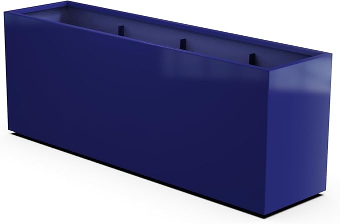 Plantercraft Powder-Coated Aluminum Planter Box - Rectangle - Metal All Weather | Indoor Outdoor | Made in USA | Fully Assembled