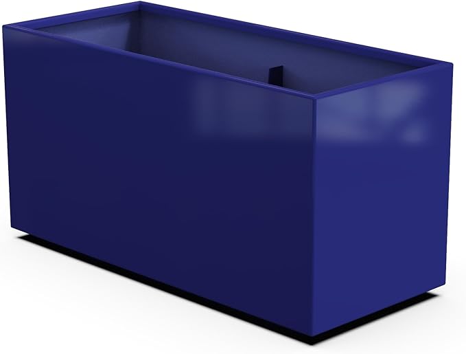 Plantercraft Powder-Coated Aluminum Planter Box - Rectangle - Metal All Weather | Indoor Outdoor | Made in USA | Fully Assembled