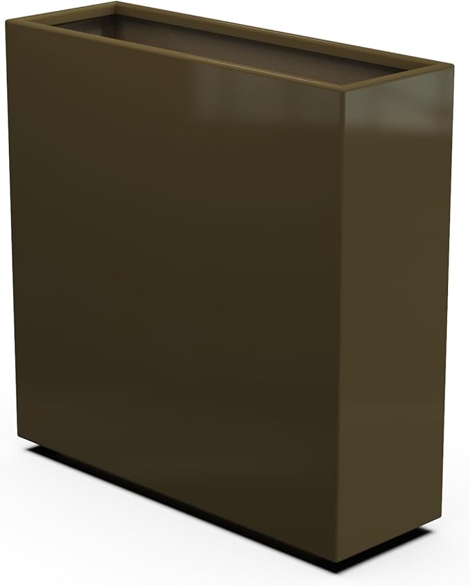 Plantercraft Powder-Coated Aluminum Planter Box - Rectangle - Metal All Weather | Indoor Outdoor | Made in USA | Fully Assembled