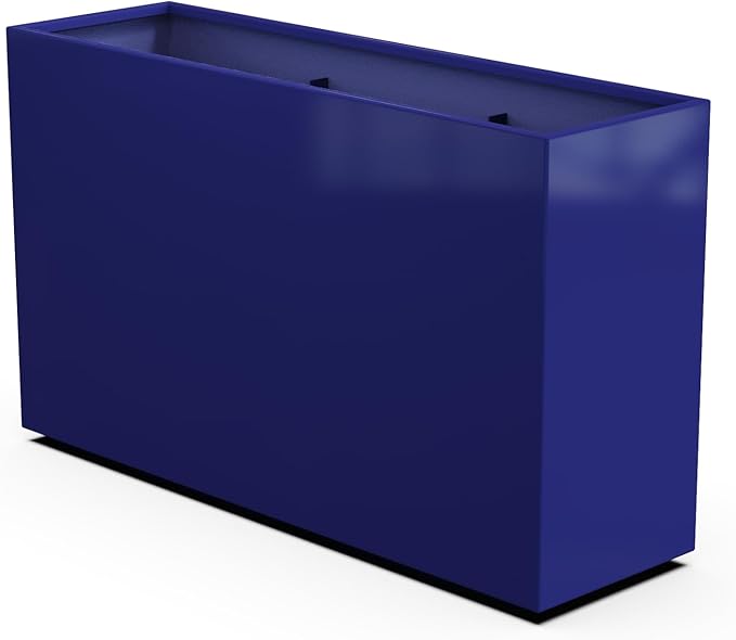 Plantercraft Powder-Coated Aluminum Planter Box - Rectangle - Metal All Weather | Indoor Outdoor | Made in USA | Fully Assembled