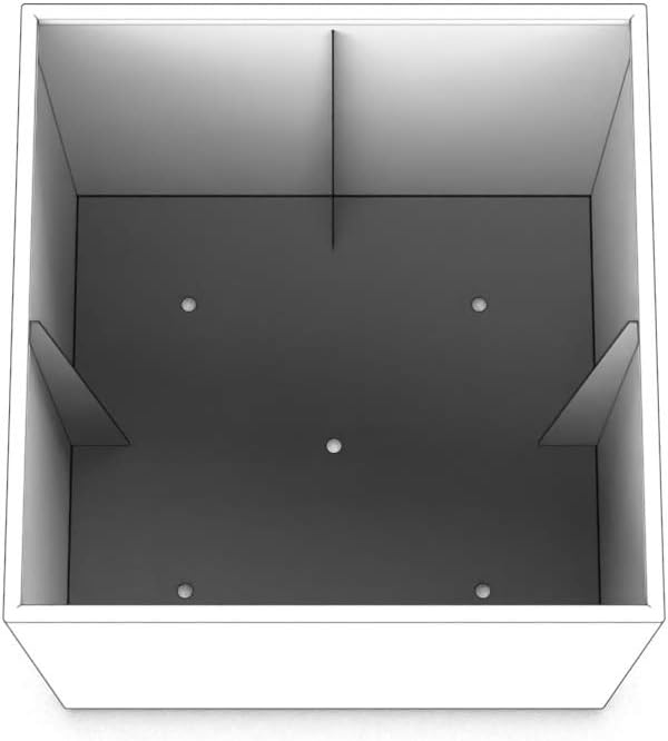 Plantercraft Powder-Coated Aluminum Planter Box - Square Cube - Metal All Weather | Indoor Outdoor Commercial Residential | Made in USA | Fully Assembled