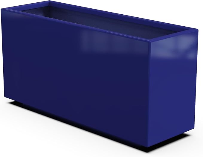 Plantercraft Powder-Coated Aluminum Planter Box - Rectangle - Metal All Weather | Indoor Outdoor | Made in USA | Fully Assembled