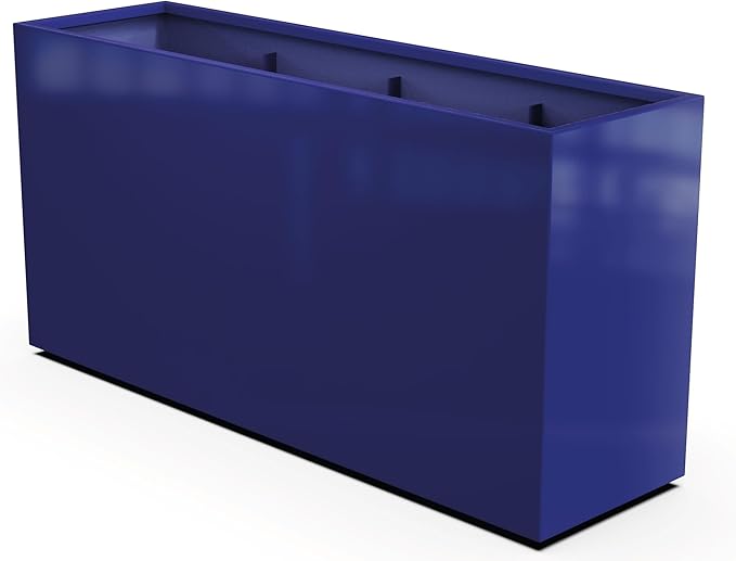 Plantercraft Powder-Coated Aluminum Planter Box - Rectangle - Metal All Weather | Indoor Outdoor | Made in USA | Fully Assembled