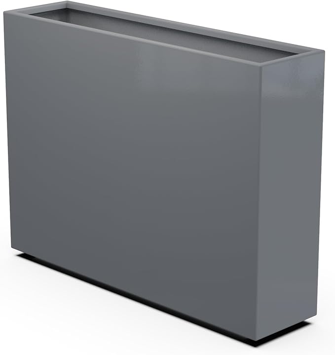 Plantercraft Powder-Coated Aluminum Planter Box - Rectangle - Metal All Weather | Indoor Outdoor | Made in USA | Fully Assembled
