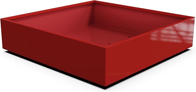 Plantercraft Powder-Coated Aluminum Planter Box - Square Cube - Metal All Weather | Indoor Outdoor | Made in USA | Fully Assembled
