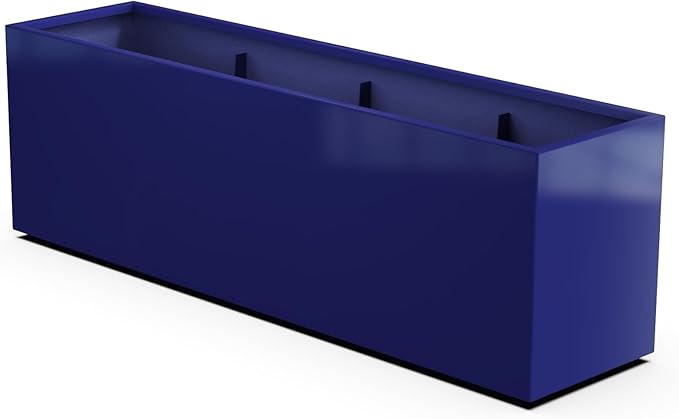 Plantercraft Powder-Coated Aluminum Planter Box - Rectangle - Metal All Weather | Indoor Outdoor | Made in USA | Fully Assembled