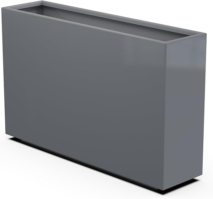 Plantercraft Powder-Coated Aluminum Planter Box - Rectangle - Metal All Weather | Indoor Outdoor | Made in USA | Fully Assembled