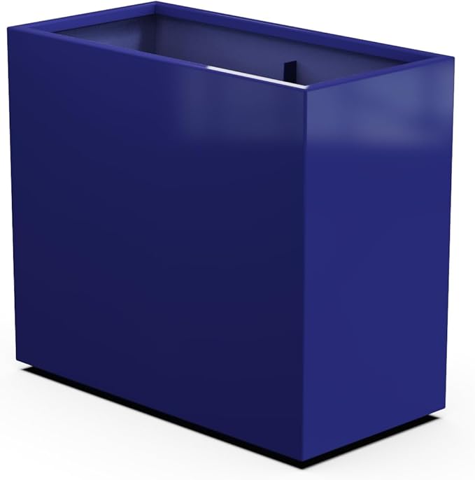 Plantercraft Powder-Coated Aluminum Planter Box - Rectangle - Metal All Weather | Indoor Outdoor | Made in USA | Fully Assembled
