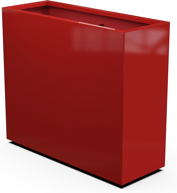 Plantercraft Powder-Coated Aluminum Planter Box - Rectangle - Metal All Weather | Indoor Outdoor | Made in USA | Fully Assembled