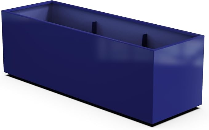 Plantercraft Powder-Coated Aluminum Planter Box - Rectangle - Metal All Weather | Indoor Outdoor | Made in USA | Fully Assembled