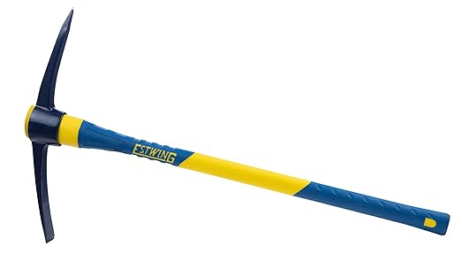 Estwing 5-Pound Railroad Pick, 36-Inch Fiberglass Handle, Useful for Deep Penetration to Loosen Soil and for Cutting and Digging
