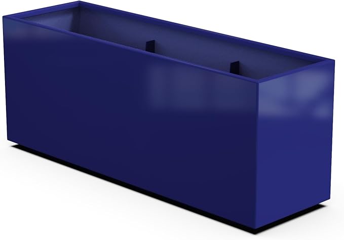 Plantercraft Powder-Coated Aluminum Planter Box - Rectangle - Metal All Weather | Indoor Outdoor | Made in USA | Fully Assembled