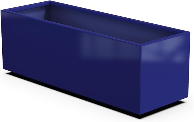 Plantercraft Powder-Coated Aluminum Planter Box - Rectangle - Metal All Weather | Indoor Outdoor | Made in USA | Fully Assembled