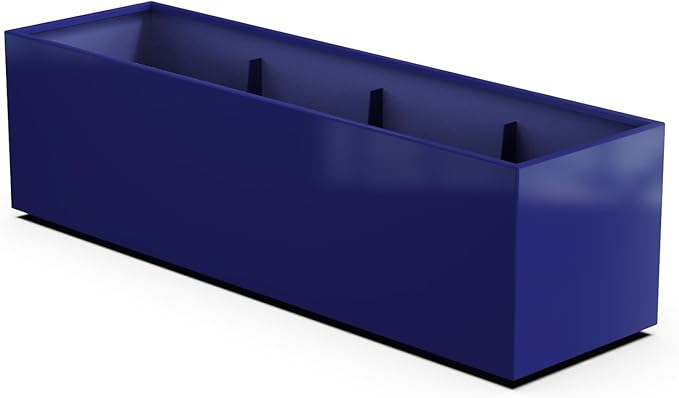 Plantercraft Powder-Coated Aluminum Planter Box - Rectangle - Metal All Weather | Indoor Outdoor | Made in USA | Fully Assembled