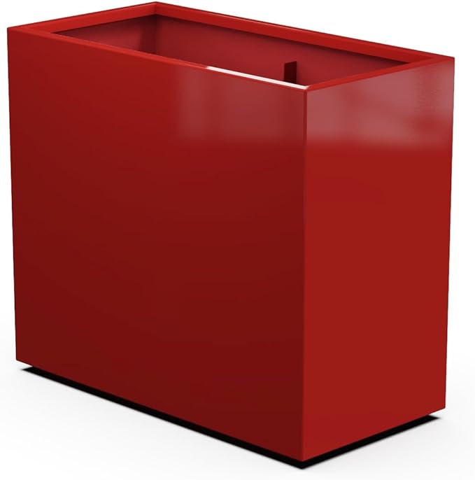 Plantercraft Powder-Coated Aluminum Planter Box - Rectangle - Metal All Weather | Indoor Outdoor | Made in USA | Fully Assembled