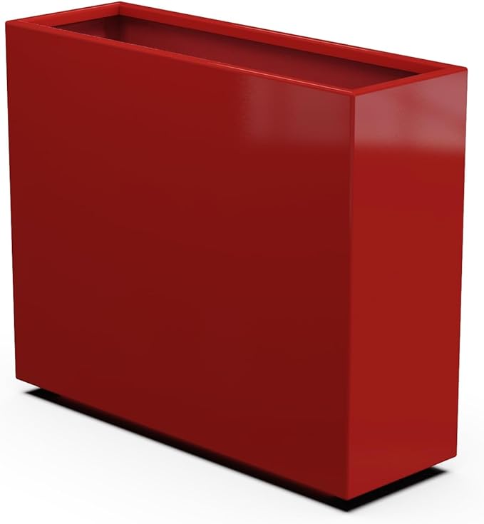 Plantercraft Powder-Coated Aluminum Planter Box - Rectangle - Metal All Weather | Indoor Outdoor | Made in USA | Fully Assembled