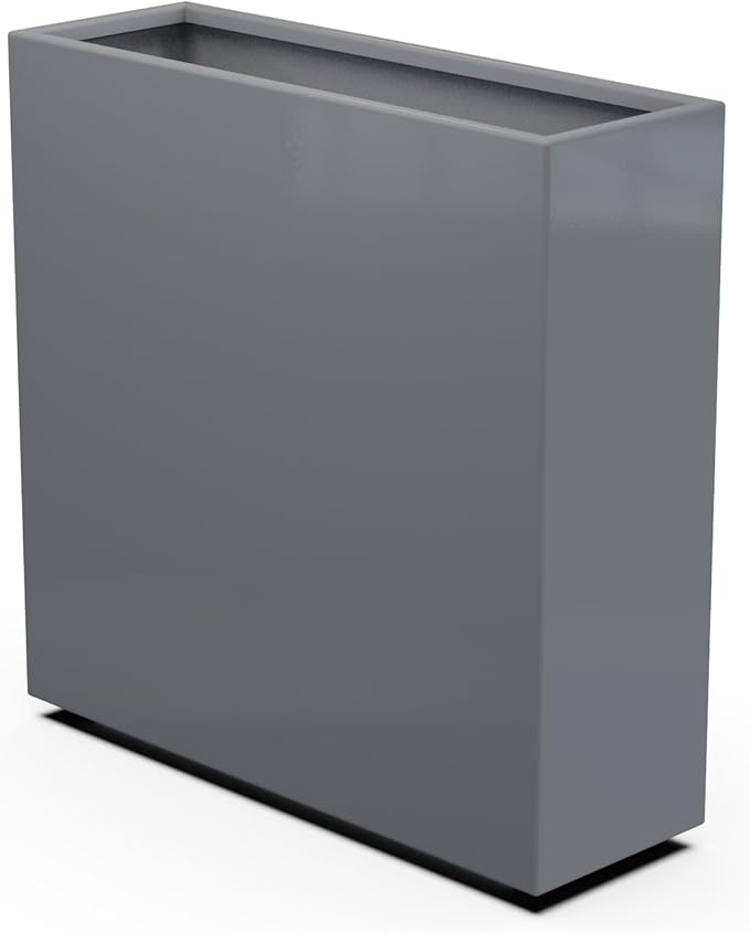 Plantercraft Powder-Coated Aluminum Planter Box - Rectangle - Metal All Weather | Indoor Outdoor | Made in USA | Fully Assembled