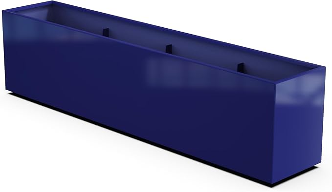 Plantercraft Powder-Coated Aluminum Planter Box - Rectangle - Metal All Weather | Indoor Outdoor | Made in USA | Fully Assembled