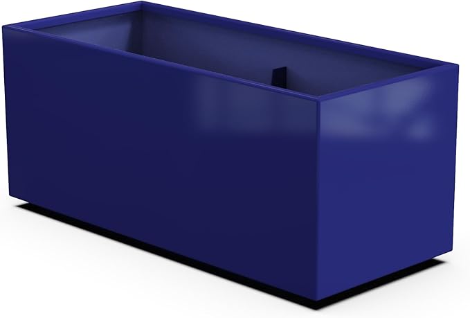 Plantercraft Powder-Coated Aluminum Planter Box - Rectangle - Metal All Weather | Indoor Outdoor | Made in USA | Fully Assembled