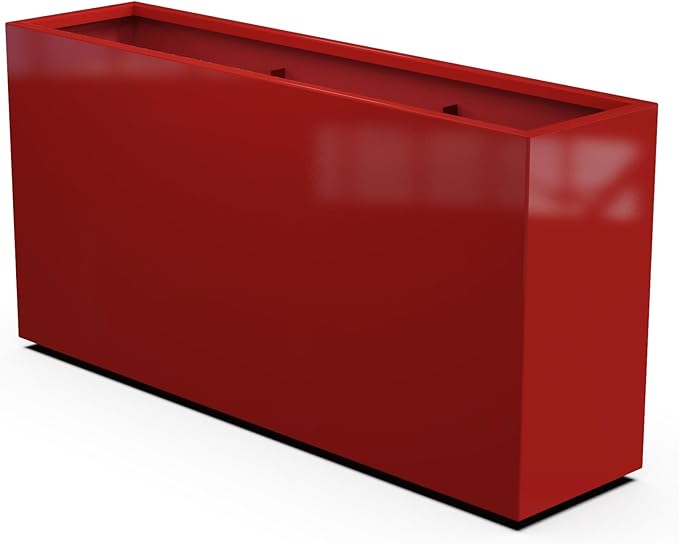 Plantercraft Powder-Coated Aluminum Planter Box - Rectangle - Metal All Weather | Indoor Outdoor | Made in USA | Fully Assembled