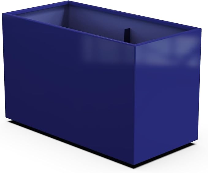 Plantercraft Powder-Coated Aluminum Planter Box - Rectangle - Metal All Weather | Indoor Outdoor | Made in USA | Fully Assembled