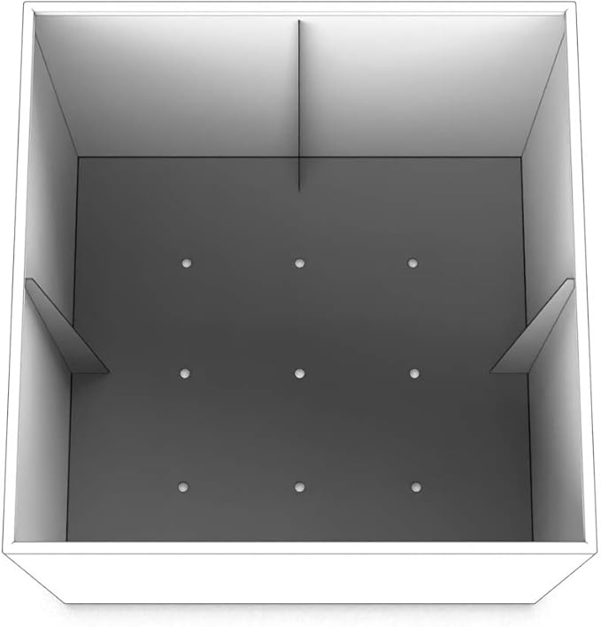 Plantercraft Powder-Coated Aluminum Planter Box - Square Cube - Metal All Weather | Indoor Outdoor Commercial Residential | Made in USA | Fully Assembled