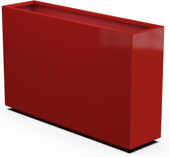 Plantercraft Powder-Coated Aluminum Planter Box - Rectangle - Metal All Weather | Indoor Outdoor | Made in USA | Fully Assembled