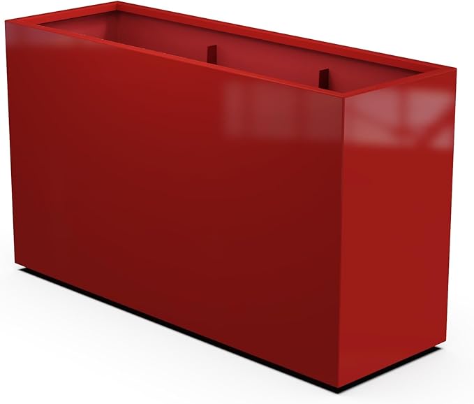 Plantercraft Powder-Coated Aluminum Planter Box - Rectangle - Metal All Weather | Indoor Outdoor | Made in USA | Fully Assembled