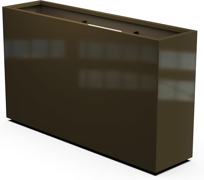 Plantercraft Powder-Coated Aluminum Planter Box - Rectangle - Metal All Weather | Indoor Outdoor | Made in USA | Fully Assembled
