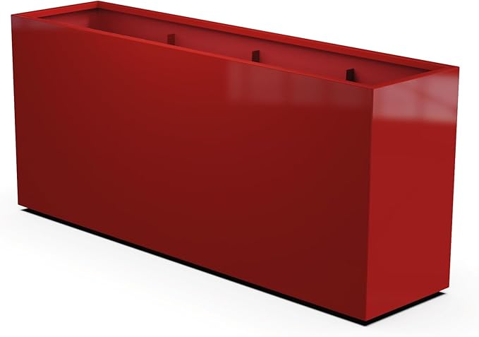 Plantercraft Powder-Coated Aluminum Planter Box - Rectangle - Metal All Weather | Indoor Outdoor | Made in USA | Fully Assembled