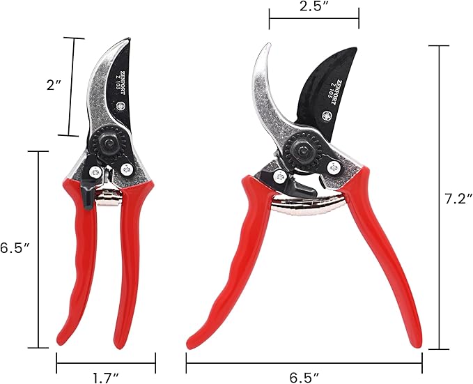 Zenport Pruner Z103 Large Landscape Crew, 1-Inch Cut, Die Cast Aluminum Handles, 8.5-Inch, orange