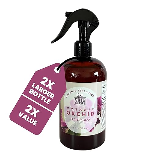 Organic Liquid Plant Food for Orchids - Bloom Booster Plant Food for Orchid Plants (16 oz) Cute Farms
