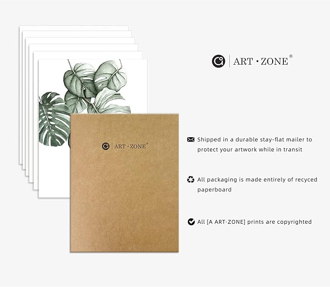 Plant Prints Wall Art Decor for Living Room, 8x10 Poster Canvas Prints Unframed Set of 6, Boho Wall Art Leaf Art Print Plant Posters Aesthetic