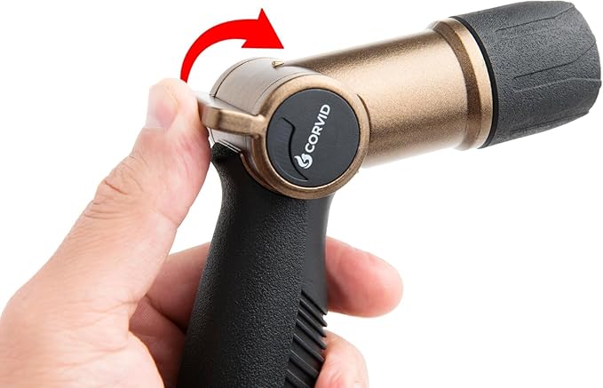 3-Pack Corvid Thumb Control Adjustable Nozzle - Heavy-Duty Metal, 1-Pattern Spray with Ergonomic Grip for Easy Water Flow Control, Ideal for Tough Cleaning and Watering Tasks like Car Washing,Garden