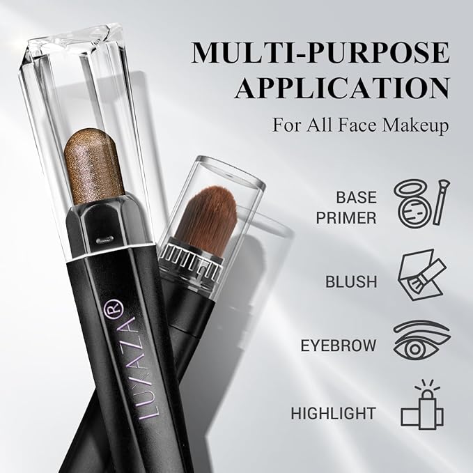 Neutral Eyeshadow Stick Makeup 6PCS Set, Brown Nude Metallic Shimmer Matte Cream Eye Shadow Eyeliner Brightener Pencil Crayon - BROWN CANYON