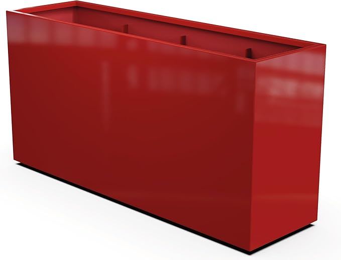 Plantercraft Powder-Coated Aluminum Planter Box - Rectangle - Metal All Weather | Indoor Outdoor | Made in USA | Fully Assembled