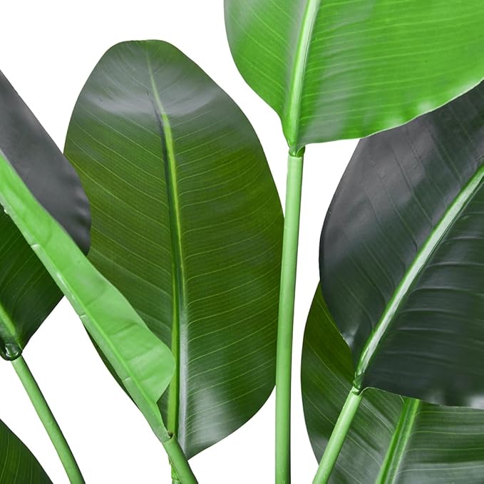 Artificial Bird of Paradise Plant, Fake Tree with Realistic Leaves and Durable pots, Realistic Branches Artificial Tree for Indoor Outdoor Home Decor (5FT 1Pack)