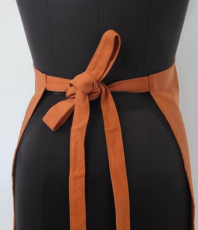 100% Cotton Kitchen Apron with 2 Pockets – Adjustable Chef Apron for Cooking Baking BBQ – Unisex Apron