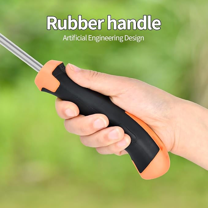 Weed Puller Tool,2025 Newly Weeder Stainless Steel Hand Weed Puller,Portable 5 Teeth Weed Remover Tool Weeding Tools for Gardening Vegetable Backyard Farm Planting & Uprooting (Rubber Handle)