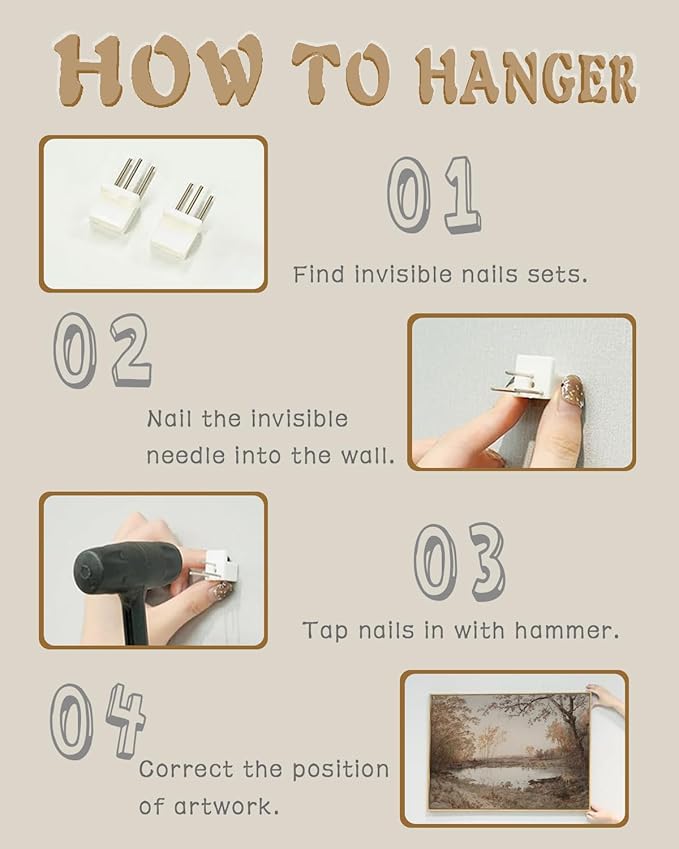 ZZLWBKGL Vintage Landscape Framed Wall Art Nature Forest Lake Canvas Wall Art Classic Country Pictures Wall Decor Farmhouse Rustic Art Prints for Living Room Study Bedroom