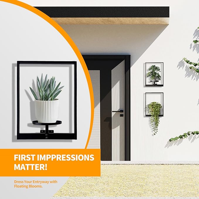 2 Pack Plant Stand Indoor Outdoor Hanging Planters for Indoor Plants Wall Plant Holder for Indoor Plants Plant Frames Wall Decor for Livingroom Bedroom Balcony Patio