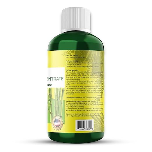 Organic Premium Kelp Seaweed Fertilizer for Lucky Bamboo - Liquid Plant Food - Hydroponics - Soil Enhancer - Natural (32 OZ)