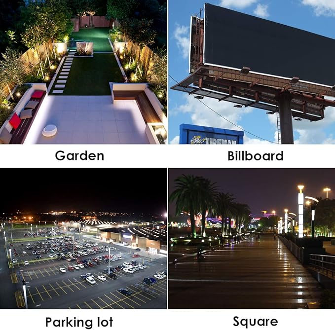 400W Outdoor LED Flood Light, 40000LM Super Bright, 110-285V, IP66 Waterproof, 6000K Daylight White Security Lights,Lighting for Playground Yard Stadium Lawn Ball Park