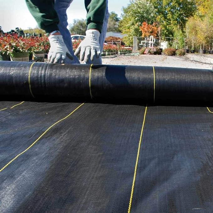 Dewitt SBLT6300 Sunbelt Woven Weed Barrier Landscape Fabric Ground Cover, 6-Foot Width x 300 Feet (4 Pack)