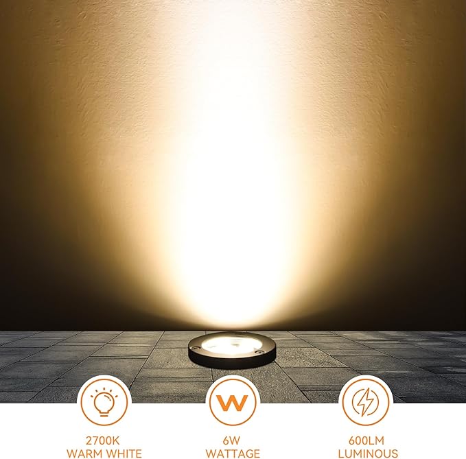 LED Landscape Lights 20W Ultra Bright Spot Lights, N~CCT Warm White Landscape Lighting with Remote IP68 Waterproof, 120V Landscape Spotlight with Plug for Yard Garden Decor (4, High Voltage)