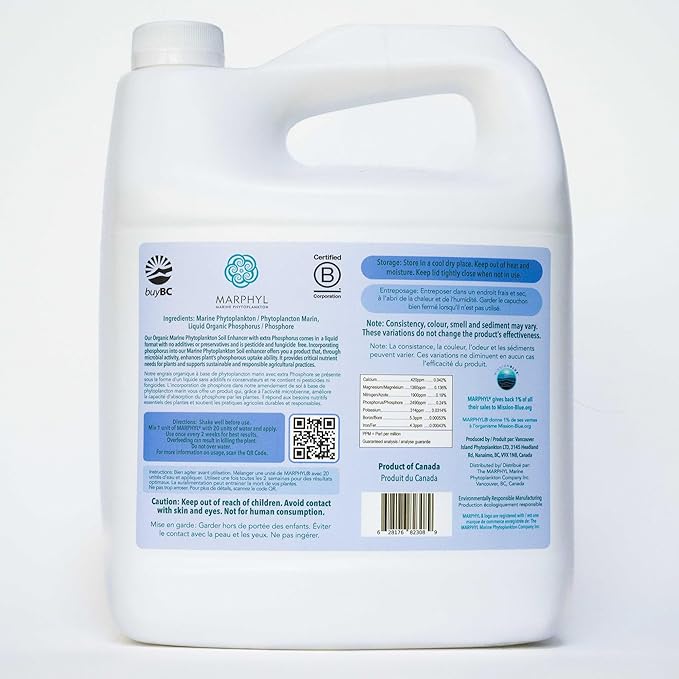 MARPHYL Organic Liquid Phosphate Soil Enhancer. Phosphorus Fertilizer for Garden, Flowers, Vegetables, Succulents, Bamboo, Hydroponics 67.6 oz
