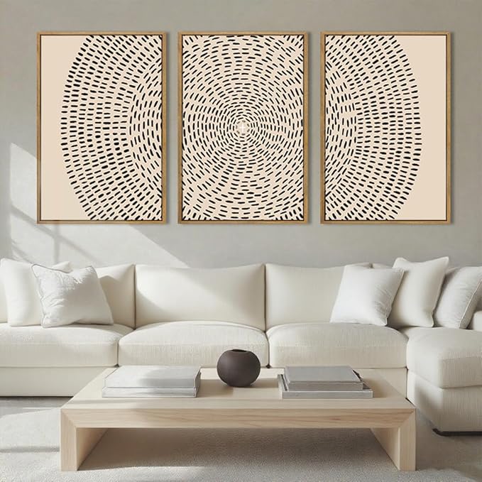 ANHUIB Jesus Wall Art 16x24 Inch Jesus Feeds The 5000 Canvas Wall Art Set of 3 Framed Christian Wall Decor Modern Abstract Art Print for Living Room Bedroom Office